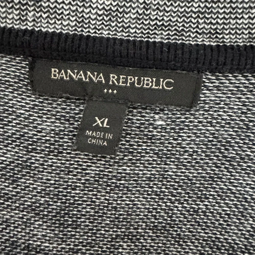 Banana Republic Mens‎ Herringbone Knit Button Front Cardigan Sweater XL Grandpa